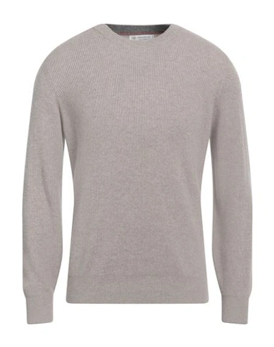 Brunello Cucinelli Man Sweater Dove Grey Size 44 Cashmere In Grey