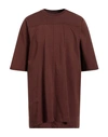 Rick Owens Man T-shirt Cocoa Size M Cotton In Brown