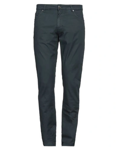 Pt Torino Man Pants Midnight Blue Size 34 Cotton, Elastane In Blue