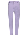 Pt Torino Man Pants Mauve Size 33 Cotton, Elastane In Purple