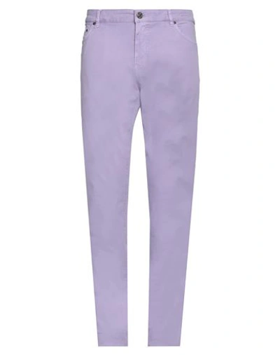 Pt Torino Man Pants Light Purple Size 32 Cotton, Elastane