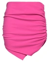 Attico Tyrian Purple Stretch Polyester Mini Skirt In Pink