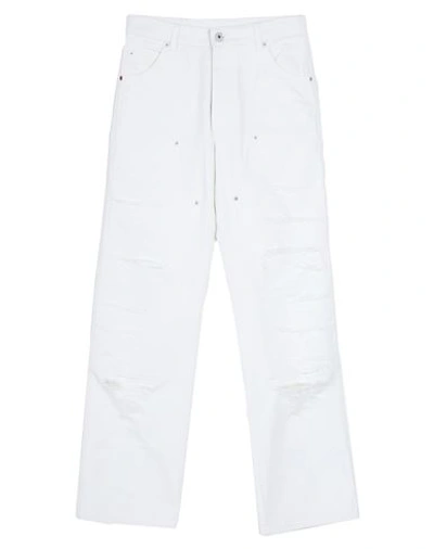 Heron Preston Man Pants White Size 33 Cotton