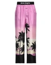 PALM ANGELS PALM ANGELS MAN PANTS MAUVE SIZE L SILK