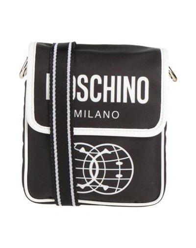 Moschino Man Cross-body Bag Black Size - Textile Fibers In Brown