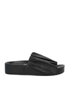 Jil Sander Woman Sandals Black Size 9 Soft Leather
