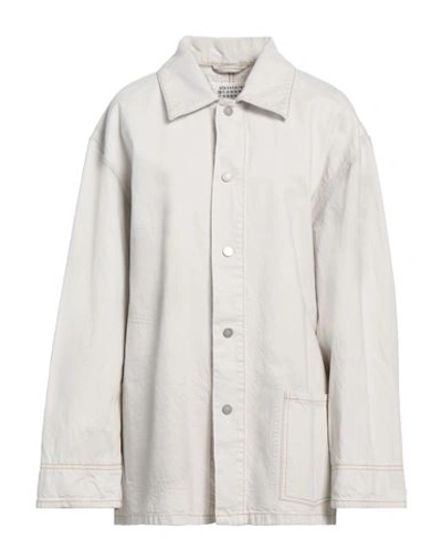 Maison Margiela Woman Shirt Ivory Size 8 Cotton In White