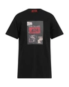 424 Fourtwofour Man T-shirt Black Size Xl Cotton, Polyamide, Elastane