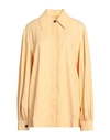 JIL SANDER JIL SANDER WOMAN SHIRT APRICOT SIZE 4 VISCOSE