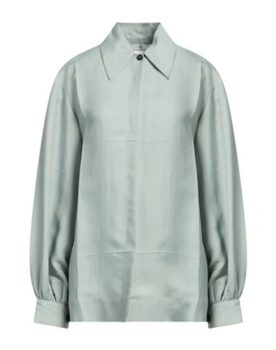 Jil Sander Woman Shirt Sage Green Size 2 Viscose In Sage Green