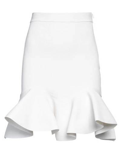 Alexander Mcqueen Woman Mini Skirt Ivory Size Xs Viscose, Polyamide, Polyester, Elastane In White
