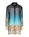 Etro Long-sleeved Silk Georgette Shirt In Multi