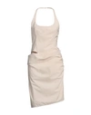 Jacquemus Woman Midi Dress Off White Size 4 Virgin Wool, Elastane In Off White