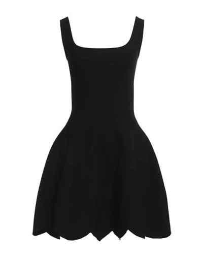 Rochas Woman Mini Dress Black Size S Viscose, Polyester, Polyamide, Elastane
