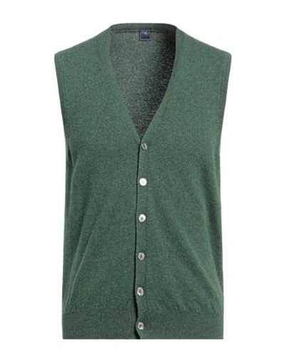 Fedeli Man Cardigan Green Size 46 Cashmere