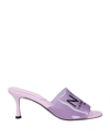 N°21 Woman Sandals Lilac Size 9 Pvc - Polyvinyl Chloride In Purple