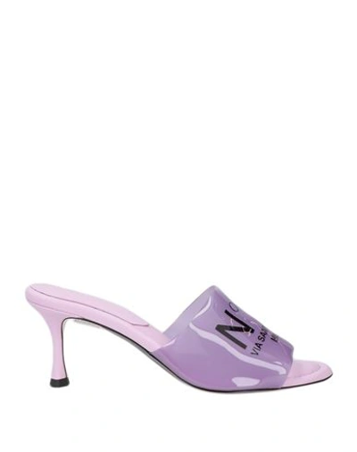 N°21 Woman Sandals Lilac Size 9 Pvc - Polyvinyl Chloride In Purple