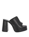 By Far Woman Sandals Black Size 9 Soft Leather In Black