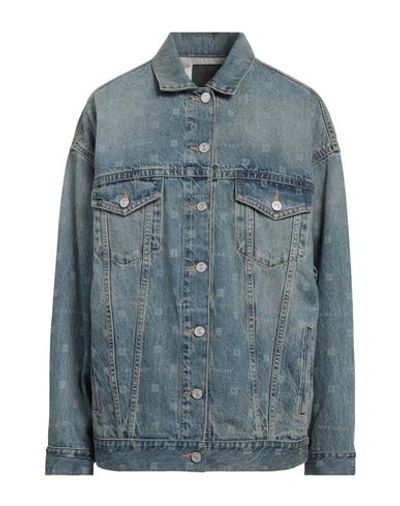 GIVENCHY GIVENCHY WOMAN DENIM OUTERWEAR BLUE SIZE S COTTON
