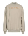 Fear Of God Man Sweatshirt Cream Size Xl Cotton, Lycra In White