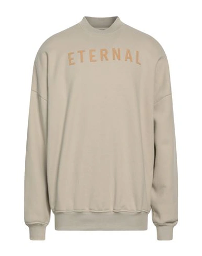Fear Of God Man Sweatshirt Cream Size L Cotton, Lycra In White