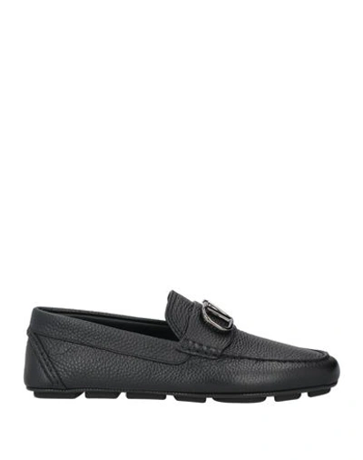 Valentino Garavani Man Loafers Black Size 13 Leather