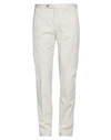 Pt Torino Man Pants Light Grey Size 42 Cotton, Elastane