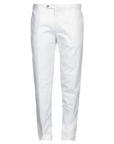 Pt Torino Man Pants White Size 42 Cotton, Elastane