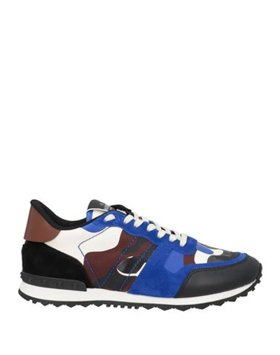 Valentino Garavani Man Sneakers Bright Blue Size 13 Soft Leather