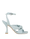 Stuart Weitzman Light Blue Denim Playa Heels In Blue