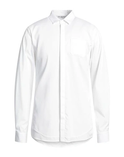 Neil Barrett Man Shirt White Size 15 ¾ Cotton, Polyamide, Elastane