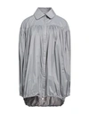 Rochas Woman Jacket Grey Size 8 Polyamide