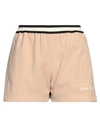 Palm Angels Elastic Waistband Sports Shorts With Side Pockets In Pink