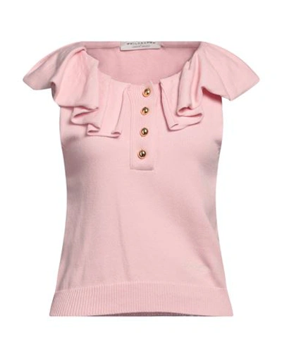 Philosophy Di Lorenzo Serafini Woman Sweater Pink Size 4 Cotton, Polyamide
