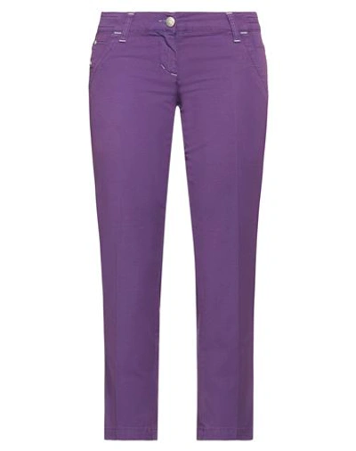 Jacob Cohёn Woman Pants Purple Size 29 Cotton, Elastane