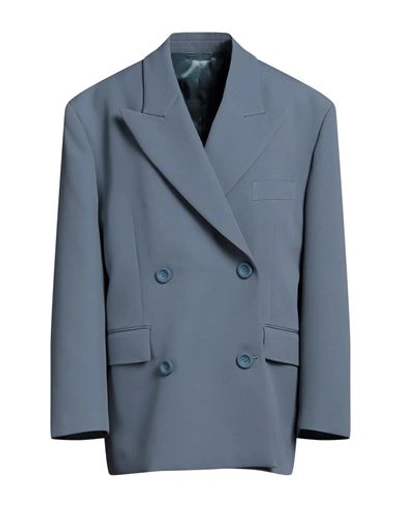 Acne Studios Woman Blazer Slate Blue Size 6 Polyester