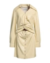 Nanushka Woman Mini Dress Beige Size M Polyurethane, Polyester In Beige
