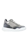 Alexander Mcqueen Man Sneakers Grey Size 12 Soft Leather In Grey