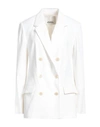 ISABEL MARANT ISABEL MARANT WOMAN BLAZER WHITE SIZE 10 HEMP, VISCOSE, ELASTANE