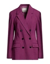 Isabel Marant Woman Blazer Mauve Size 6 Hemp, Viscose, Elastane In Purple