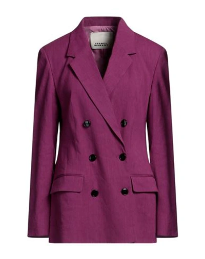 Isabel Marant Sheril Double-breasted Blazer In Purple