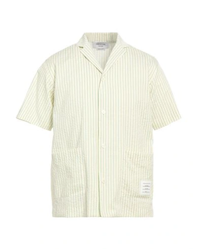 Thom Browne Man Shirt Light Green Size 4 Polyamide, Elastomultiester, Polyester