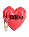 MOSCHINO MOSCHINO WOMAN CROSS-BODY BAG RED SIZE - LEATHER, TEXTILE FIBERS