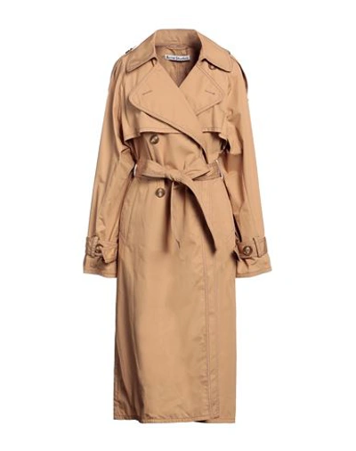 Acne Studios Woman Overcoat Camel Size 6 Cotton In Beige