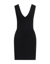 Rick Owens Woman Mini Dress Black Size L Viscose, Polyester, Polyamide, Elastane