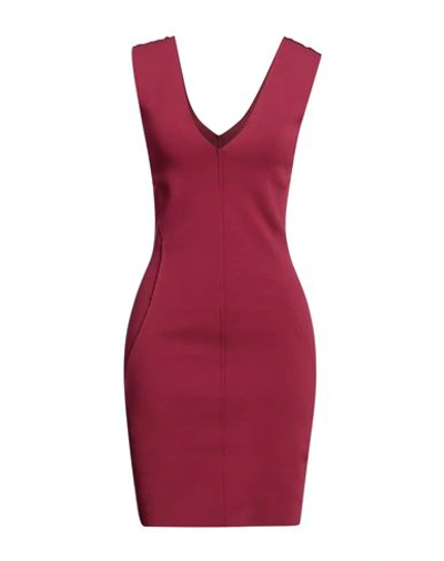 Rick Owens Woman Mini Dress Garnet Size S Viscose, Polyester, Polyamide, Elastane In Purple