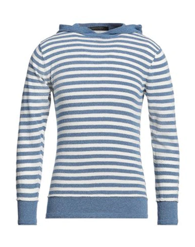 Messagerie Man Sweater Slate Blue Size 44 Cotton, Polyamide