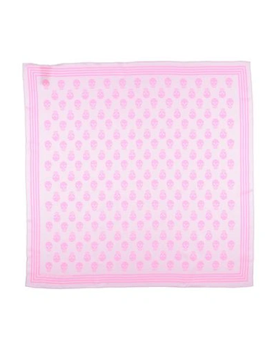 Alexander Mcqueen Woman Scarf Blush Size - Silk In Pink