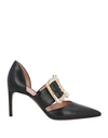 Bally Woman Pumps Black Size 9 Lambskin In Beige