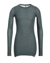 Rick Owens Man T-shirt Dark Green Size Xl Viscose, Silk